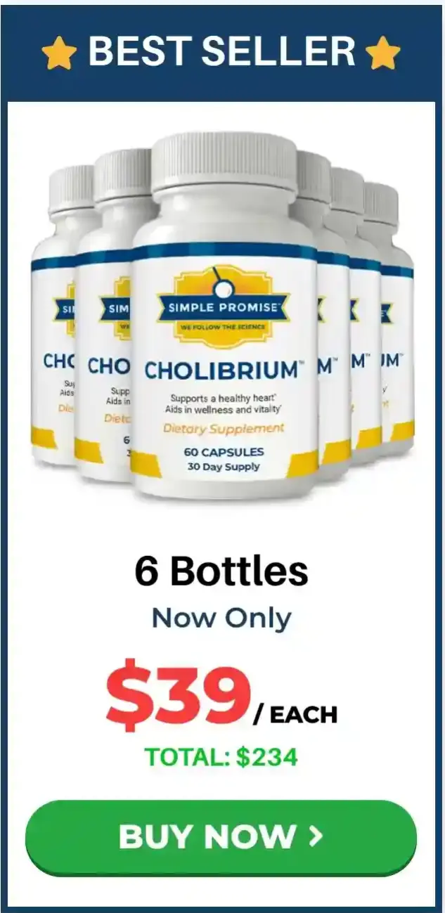 Cholibrium 6 bottle package — 180-day most popular heart health bundle